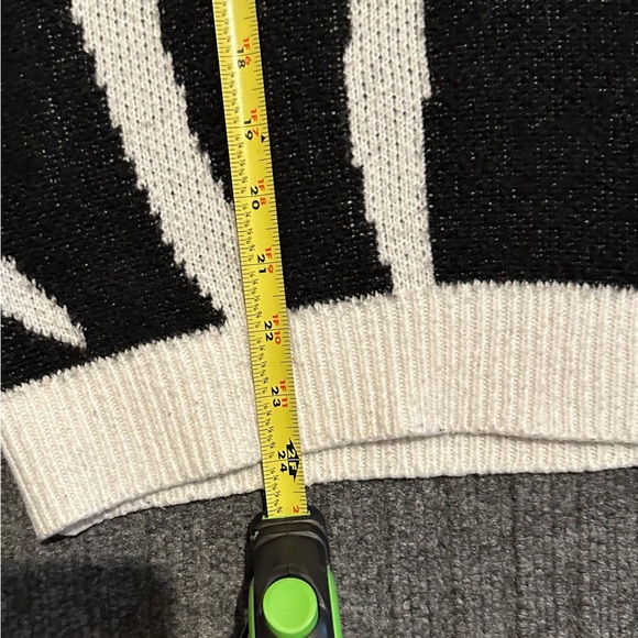 Black and White Crew Neck Sweater - Picture 7 of 13